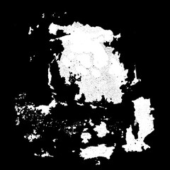Grunge Wall Stain Texture Alpha Channel on Black Background