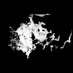 Grunge Wall Stain Texture Alpha Channel on Black Background