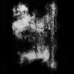 Grunge Wall Stain Texture Alpha Channel on Black Background