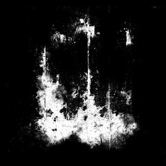 Obraz premium Grunge Wall Stain Texture Alpha Channel on Black Background