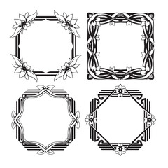 Festive Herbal Decorative Vector Floral Frames Packs
