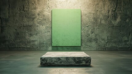 Digital art gallery with holographic paintings, green screen background, seamless design, future of art exhibitions
