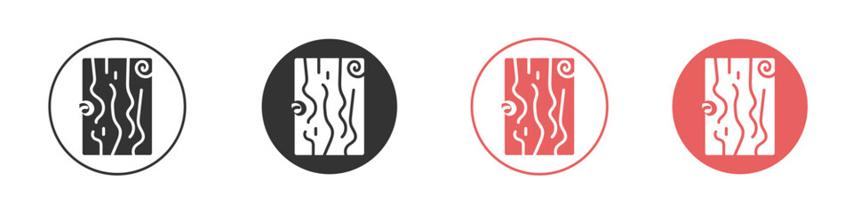 Wood board icon simple flat graphic illustration.