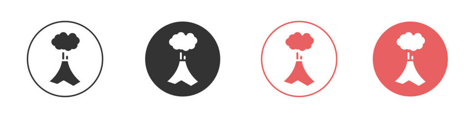 Volcano icon simple flat graphic illustration.