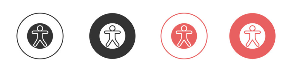 Universal access icon simple flat graphic illustration.