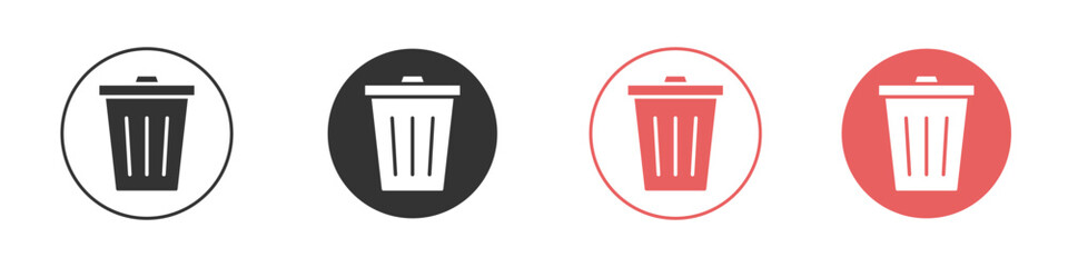Trash icon simple flat graphic illustration.
