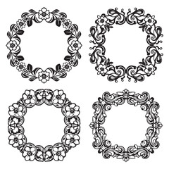 Majestic Laurel Decorative Vector Floral Border Packs
