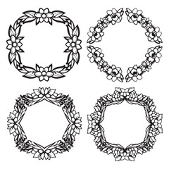 Lovely Petal Decorative Vector Floral Border Packs
