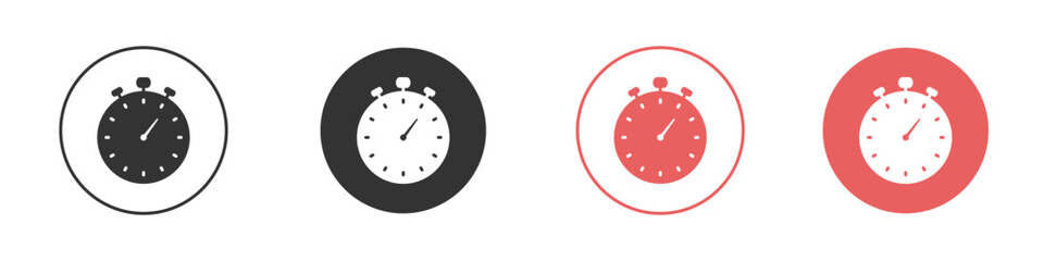 Stopwatch icon simple flat graphic illustration.