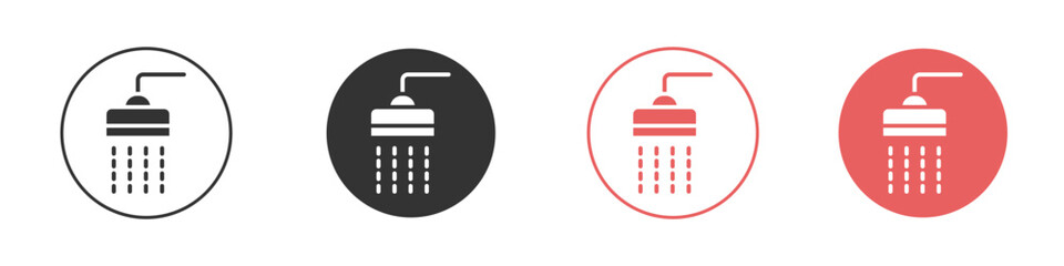 Shower icon simple flat graphic illustration.