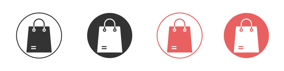 Shopping bag icon simple flat graphic illustration.