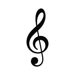 Black Treble Clef Music Note Symbol Graphic musical note