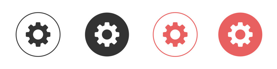 Settings icon simple flat graphic illustration.