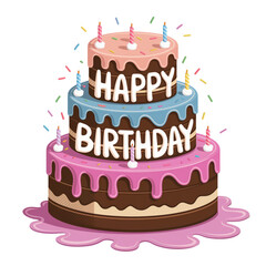 birthday cake with candles