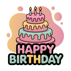 birthday card with cake