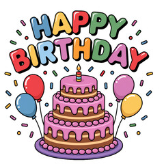 birthday cake with candles