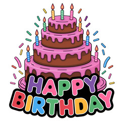 birthday cake with candles