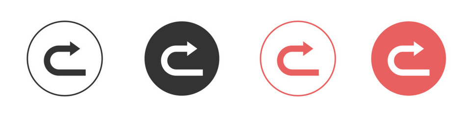 Redo icon simple flat graphic illustration.