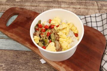 rice with vegetables and meat