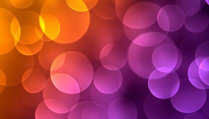 Abstract Bokeh Light Background with Orange and Purple Gradient &ndash; Festive and Dreamy Glow
