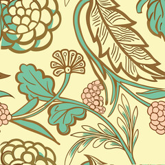 Seamless pastel floral pattern design