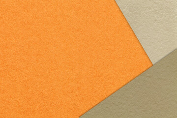Abstract orange, beige and brown paper background with copy space. Template for presentation, banner, card design