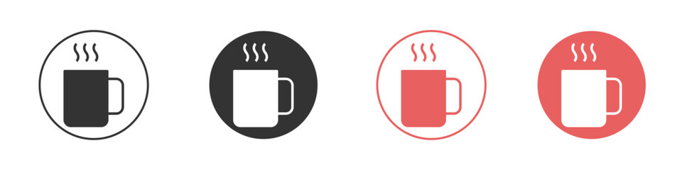 Hot coffee Mug icon simple flat graphic illustration.