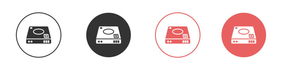 Hard Disk icon simple flat graphic illustration.