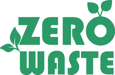 Zero Waste Icon Label – Eco Friendly Sticker Stamp Vector for Sustainable Products