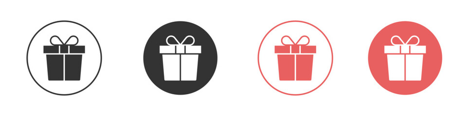 Gift icon simple flat graphic illustration.