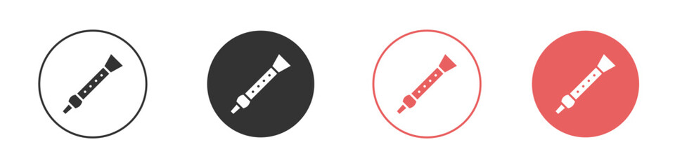 Flute icon simple flat graphic illustration.