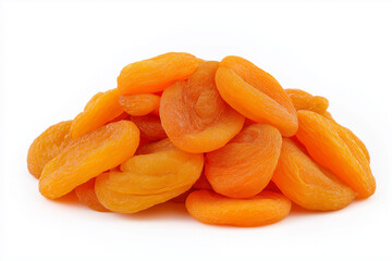 dried apricots isolated on white