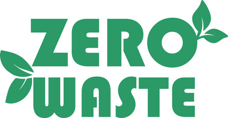 Zero Waste Icon Label &ndash; Eco Friendly Sticker Stamp Vector for Sustainable Products