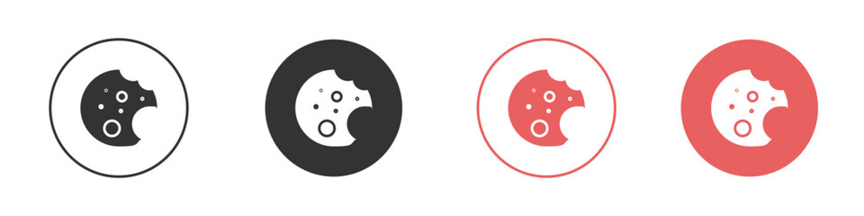 Fototapeta premium Cookie icon simple flat graphic illustration.