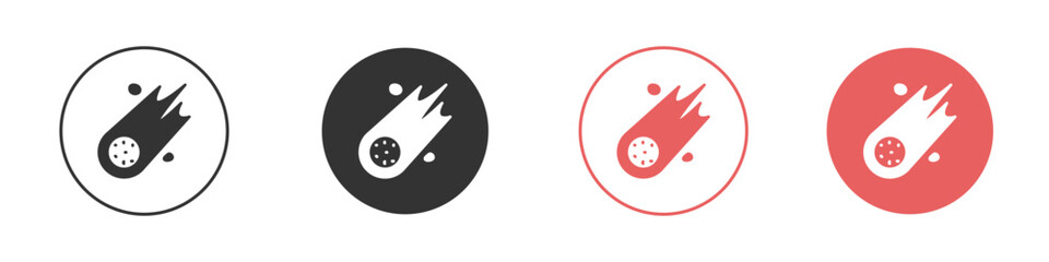 Comet icon simple flat graphic illustration.