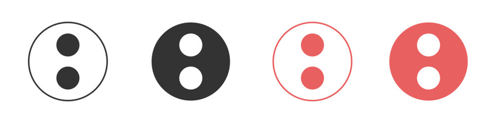 Colon signs simple flat graphic illustration.