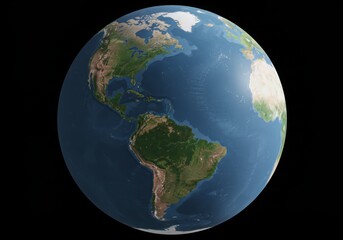 Illustration of the earth showing the american continents