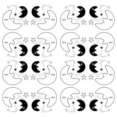 Naklejka premium Background image of the moon and stars