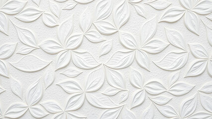 Vector seamless pattern with leaves and curls. Monochrome abstract floral background. Stylish monochrome texture.