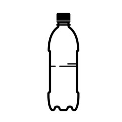 plastic water bottle – vector icon