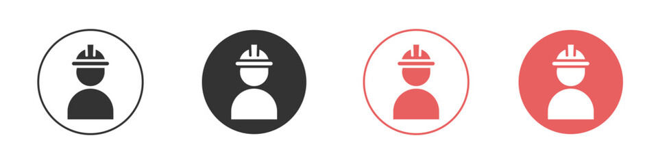 Builder icon simple flat graphic illustration.