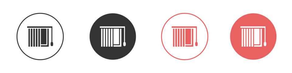 Blinds open icon simple flat graphic illustration.