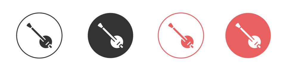 Banjo icon simple flat graphic illustration.