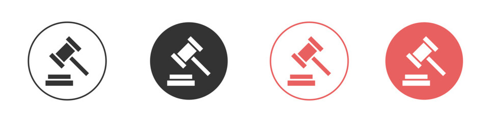 Auction icon simple flat graphic illustration.