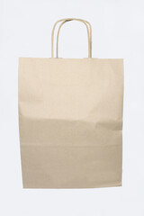 paper bag on a white background, gift items
