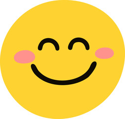 웃는 얼굴 표정 동그라미 드로잉 이모티콘(face emoticon drawing sticker)