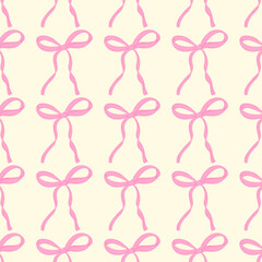 pink ribbon bow pattern