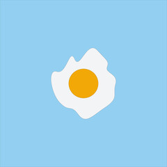 A clean and simple vector illustration of an egg in flat minimalist style. Perfect for food-related designs, kitchen icons, educational materials, nutrition infographics, or breakfast-themed decorativ