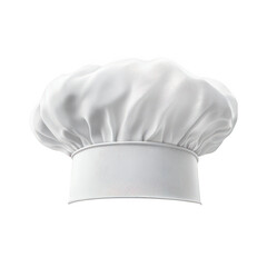 White chef hat toque isolated on transparent background