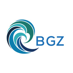 Fototapeta premium BGZ Modern Wave -Inspired Abstract Logo Design BGZ Later Logo, with BAA Text on White Background 